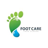 Fußpflege-Logo-Design-Vektor. Fußmassage-Symbol vektor