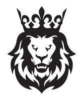 vilda lejonhuvud och logotyp ikon. vektor illustration.