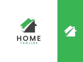 Vorlage für das Häkchen-Logo für Immobilien vektor