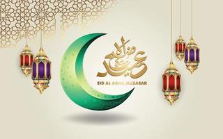 lyxig och elegant eid al adha mubarak islamisk design vektor