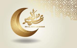 luxuriöses und elegantes eid al adha mubarak islamisches design vektor