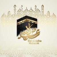 eid al adha kalligrafi islamisk hälsning vektor