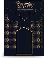 ramadan mubarak luxus islamischer hintergrund mit dekorativer verzierung goldene laterne und stern ramadan hintergrund mit goldener laterne und moschee. vektor