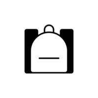 rucksack, schule, rucksack, rucksack durchgezogene linie symbol vektor illustration logo vorlage. für viele Zwecke geeignet.