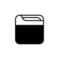 Brieftasche, Sparen, Geld durchgezogene Linie Symbol Vektor Illustration Logo Vorlage. für viele Zwecke geeignet.