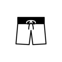 Shorts, lässig, Hosen durchgezogene Linie Symbol Vektor Illustration Logo Vorlage. für viele Zwecke geeignet.