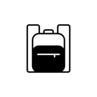 rucksack, schule, rucksack, rucksack durchgezogene linie symbol vektor illustration logo vorlage. für viele Zwecke geeignet.