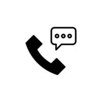 samtal, centrum, telefon heldragen linje ikon vektor illustration logotyp mall. lämplig för många ändamål.