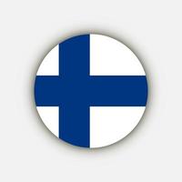 landet finland. finlands flagga. vektor illustration.