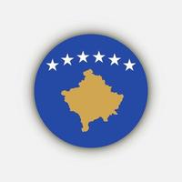 Land Kosovo. Kosovo-Flagge. Vektor-Illustration. vektor