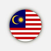 Land Malaysia. Malaysia-Flagge. Vektor-Illustration. vektor