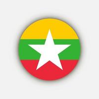 Land Myanmar. Myanmar-Flagge. Vektor-Illustration. vektor