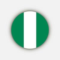 landet nigeria. nigerias flagga. vektor illustration.