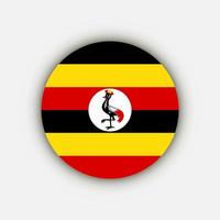 Land Uganda. Uganda-Flagge. Vektor-Illustration. vektor