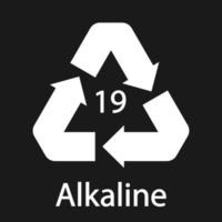 Batterie Recycling Code Alkaline 19 . Vektor-Illustration vektor