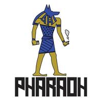 faraos logotyp för vape- och telefonbutik vektor