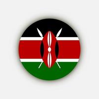 Land Kenia. Kenia-Flagge. Vektor-Illustration. vektor