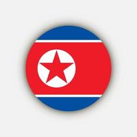 land nordkorea. nordkoreas flagga. vektor illustration.