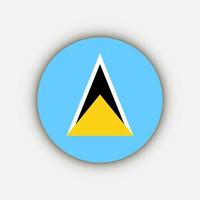 landets helgon lucia. saint lucia flagga. vektor illustration.