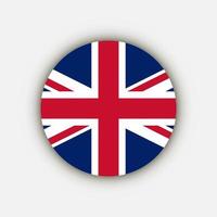land förenade kungariket. Storbritanniens flagga. vektor illustration.