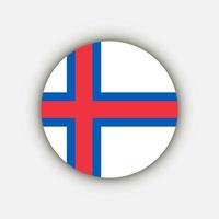 cntry Färöarna. Färöarnas flagga. vektor illustration.