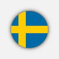 landet sverige. sveriges flagga. vektor illustration.