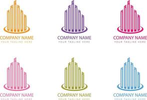 Immobilien-Logo-Design für Ihr Unternehmen vektor