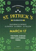 St. Patrick Holiday Party Poster und Flyer Einladung vektor