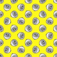 Zitronen Musterdesign. Hintergrund mit Zitronen. Vektor-Illustration vektor
