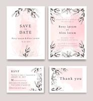 Bröllopsinbjudningar sparar datumkortdesignen med elegant trädgårdsanemone.