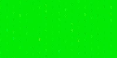 hellgrüner Vektorhintergrund mit Frauensymbolen. vektor
