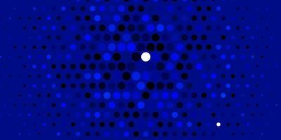 dunkelblaue Vektorschablone mit Kreisen. vektor