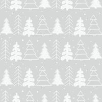 nahtlose Neujahrsvorlage mit stilisierten Weihnachtsbäumen im Wald. vektor