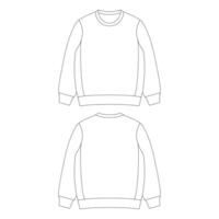 mall crewneck vektor illustration platt design kontur kläder