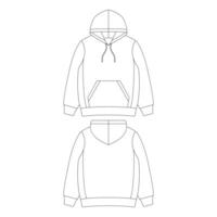 mall hoodie vektor illustration platt design kontur kläder