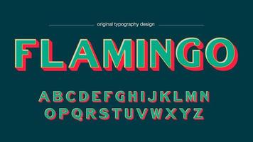 Retro Farben mutige einfache Typografie vektor