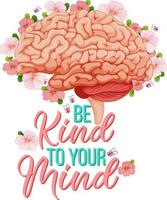 affischdesign med mänsklig hjärna vektor