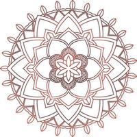 Vintage-Mandala mit dünnen Linien vektor