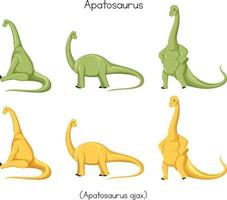 Apatosaurus in verschiedenen Beiträgen vektor