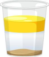 olöslig vätska med tre lager i ett glas vektor