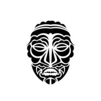 Tiki-Maske. Maori- oder Polynesien-Muster. gut für Drucke, T-Shirts, Handyhüllen und Tattoos. isoliert. Vektor