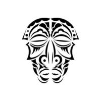 Maske im Stil polynesischer Ornamente. samoanische Tattoo-Designs. isoliert. Vektor