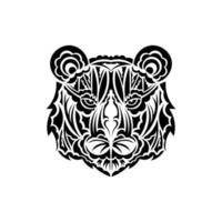 Tigergesicht Tattoo im Maori-Stil. Boho-Tigergesicht. isoliert. Vektor-Illustration. vektor