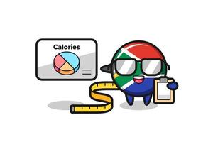 illustration av sydafrikas maskot som dietist vektor