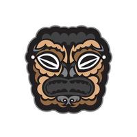 maori-muster gesicht. Maske im samoanischen Stil. Polynesischer Druck für T-Shirts, Tassen, Handyhüllen und mehr. exklusive Corporate Identity. Vektor-Illustration. vektor