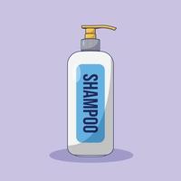 Shampoo-Flaschen-Vektor-Symbol-Illustration. Haarhygiene-Vektor. flacher karikaturstil geeignet für web-landingpage, banner, flyer, aufkleber, tapete, hintergrund vektor