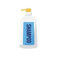 flache illustration der shampooflasche. sauberes Icon-Design-Element auf isoliertem weißem Hintergrund vektor