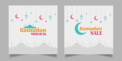 ramadan kareem rea banner sociala medier inlägg vektor