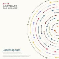 Abstrakta färgglada radiella linjer med prickmönster vektor