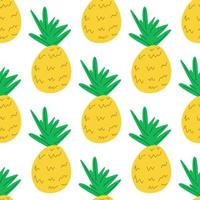 vektor sömlösa ananasmönster, ett element för menyer, banderoller och vykort.